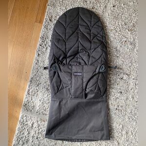Baby Bjorn Fabric Seat for Bouncer Bliss, Anthracite Woven Petal Quilt